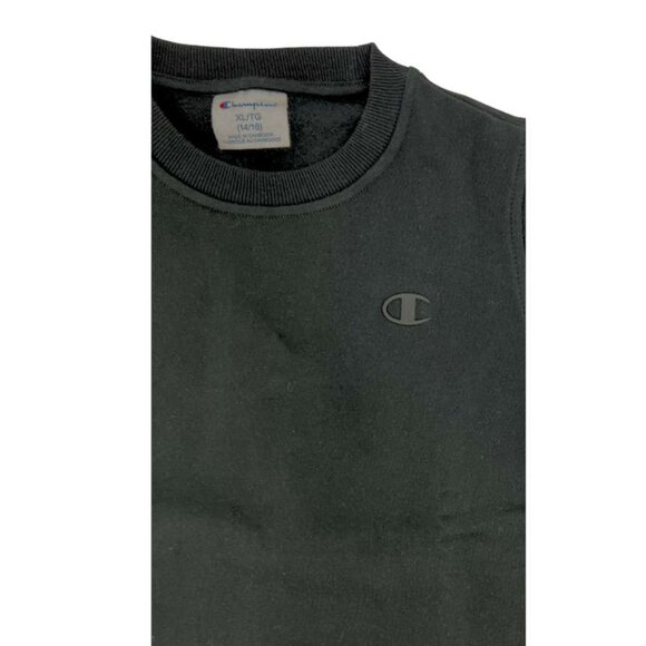 Champion | Boy's Crewneck Pullover Sweater | Black | Various Sizes - Picture 3 of 3